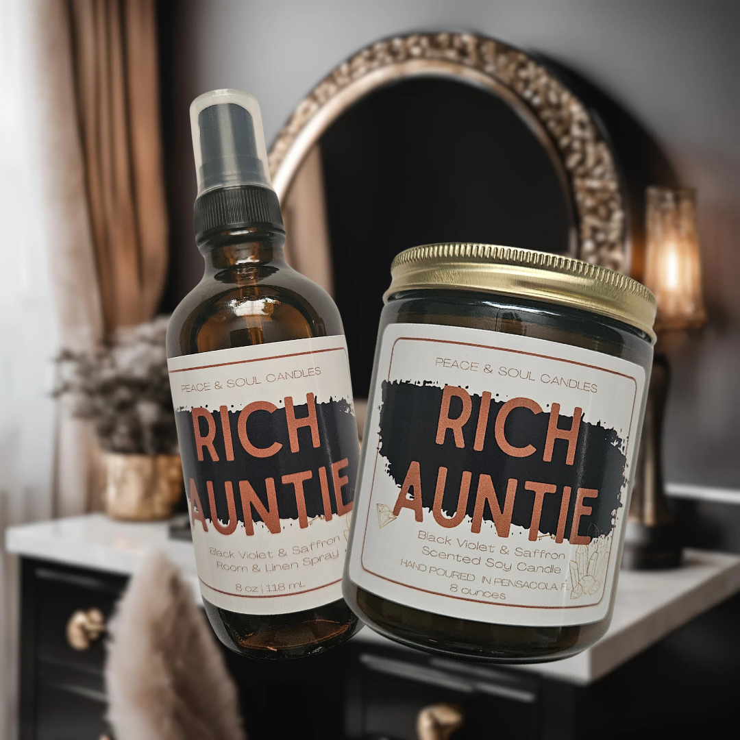 Rich Auntie Rich Bundle Candle & Room Spray Set