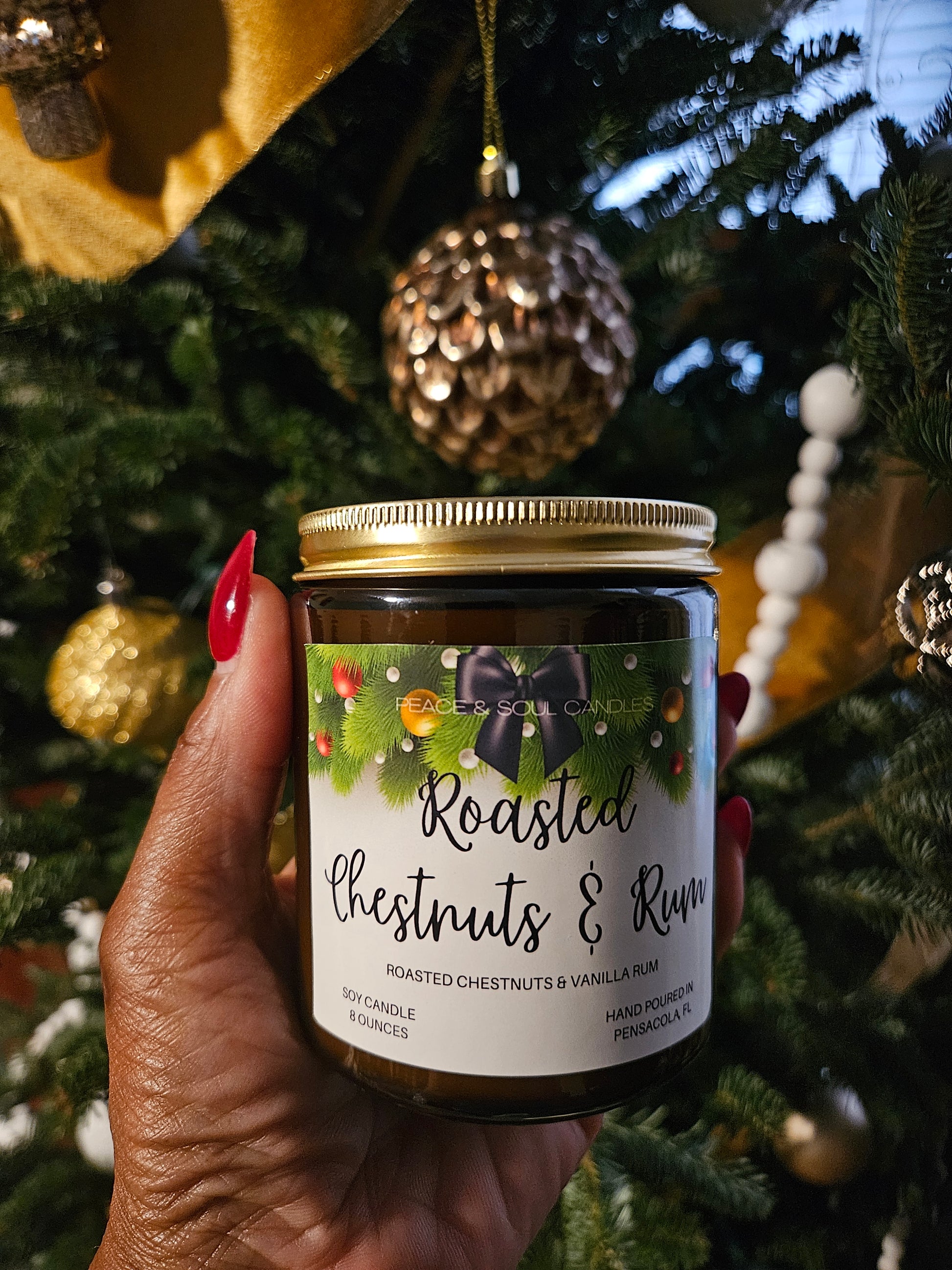 Roasted Chestnuts and Rum - Coconut and Soy Wood Wick Candle – Ohra  Creations