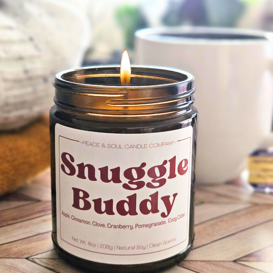 Snuggle Buddy Warm Cider Scented 8oz Soy Candle