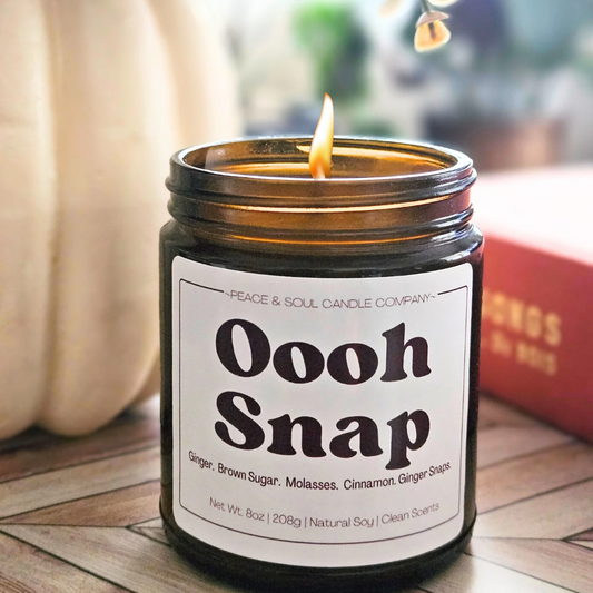 Ooh Snap Ginger Snaps Scented 8oz. Soy Candle