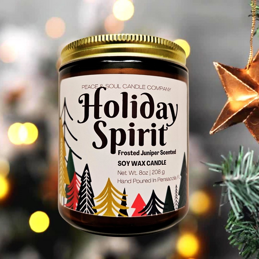 Holiday Spirit Evergreen & Berries Scented Soy Candle & Room/ Linen Spray