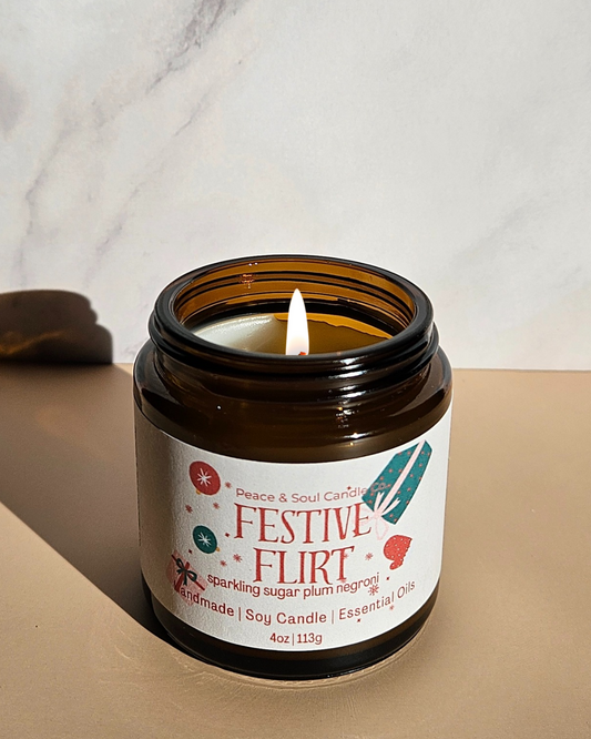 FESTIVE FLIRT CANDLE, 4OZ
