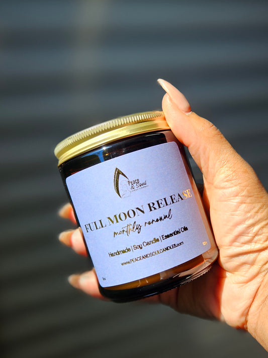 Full Moon Release - Lavender & Sandalwood Scented Candle