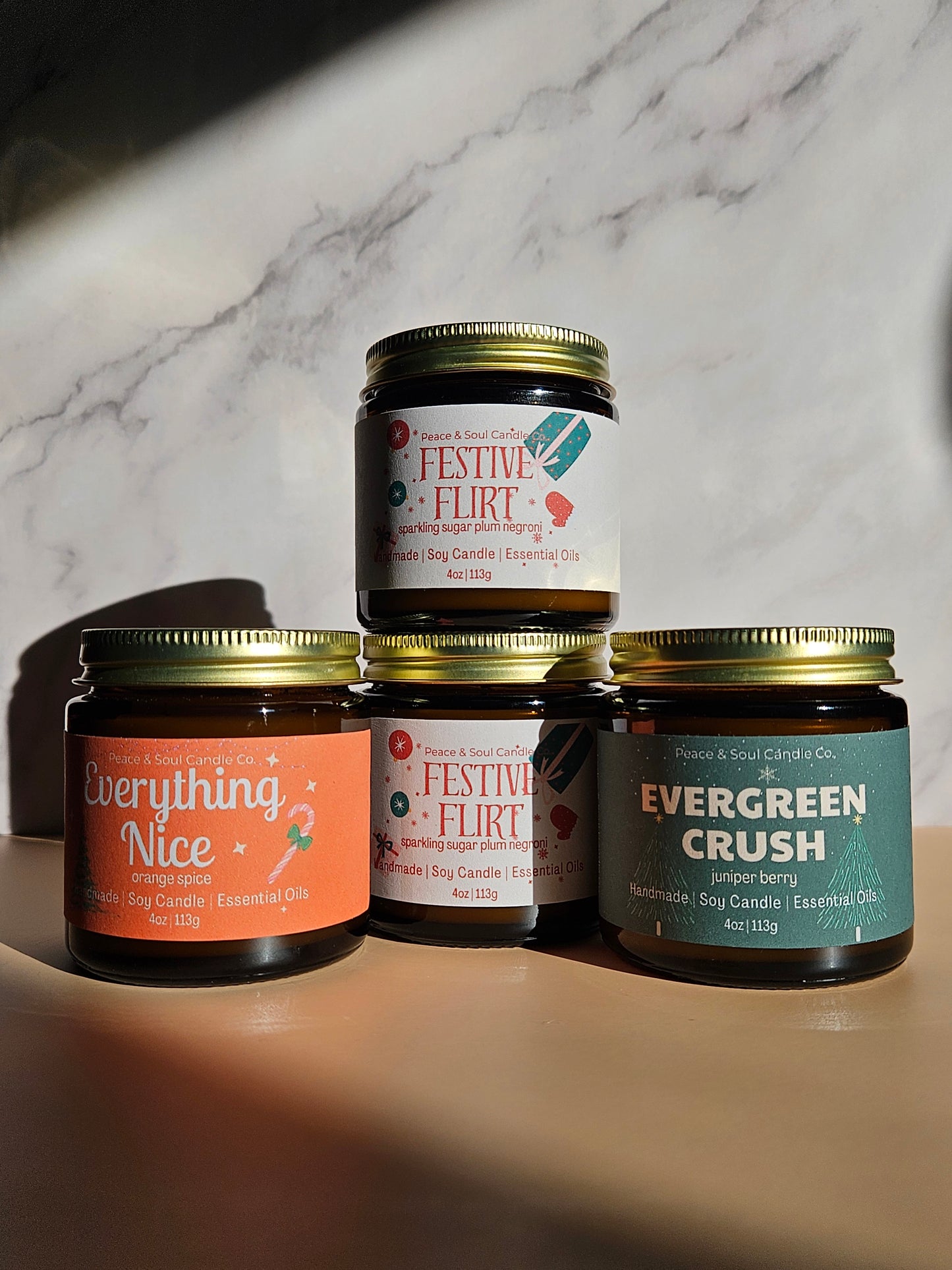 Sparkling Holiday Mini Candle Trio