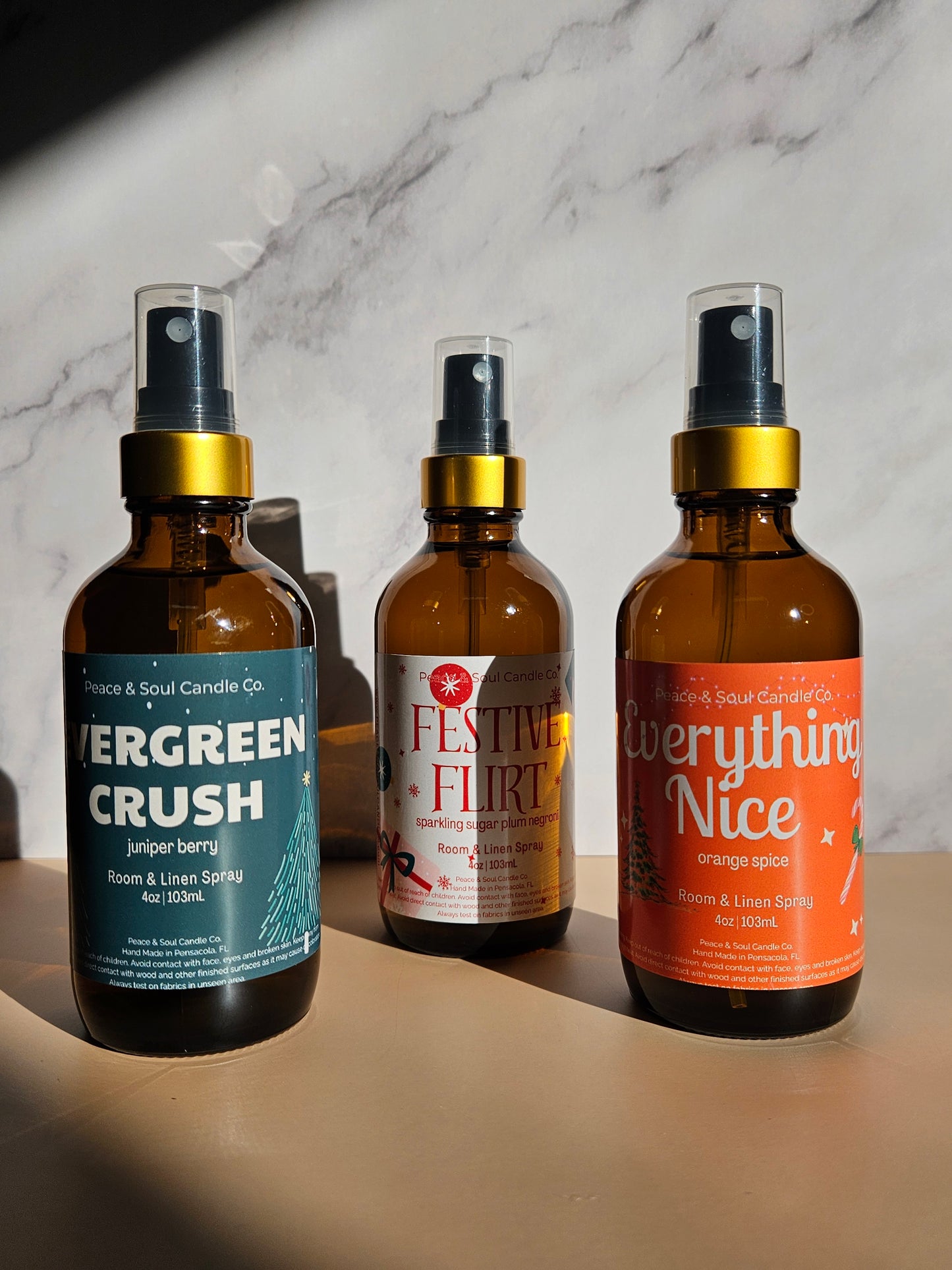 Sparkling Holiday Room & Linen Spray Trio