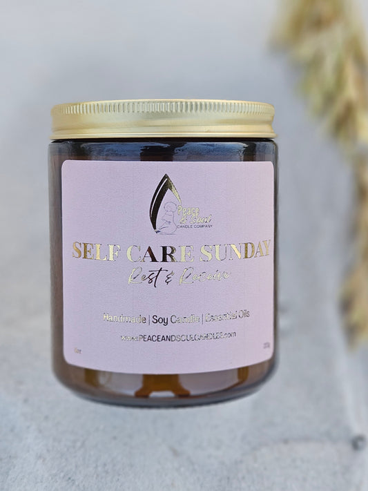 Self Care Sunday - Rose & Sandalwood Scented Candle